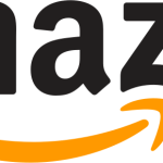 Amazon logo displayed on screen representing the e-commerce and technology company brand